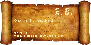 Ruzsa Bernadett névjegykártya