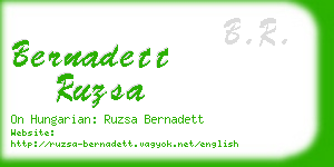 bernadett ruzsa business card